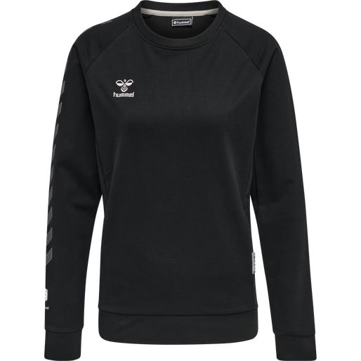 hmlMOVE GRID COTTON SWEATSHIRT WOMA, BLACK, packshot