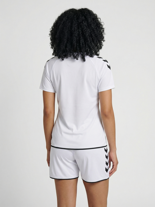 hmlCORE 2.0 JERSEY S/S WOMAN, WHITE/BLACK, model