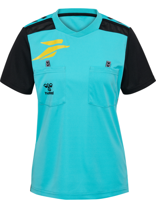 FFHB NEW REFEREE JERSEY S/S WO, SCUBA BLUE WO SPONSOR FFHB NEW REFEREE JERSEY S/S WO, SCUBA BLUE WO SPONSOR, packshot