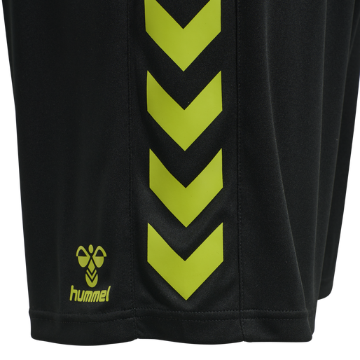 hmlCORE XK POLY SHORTS, BLACK/LIME POPSICLE hmlCORE XK POLY SHORTS, BLACK/LIME POPSICLE, packshot