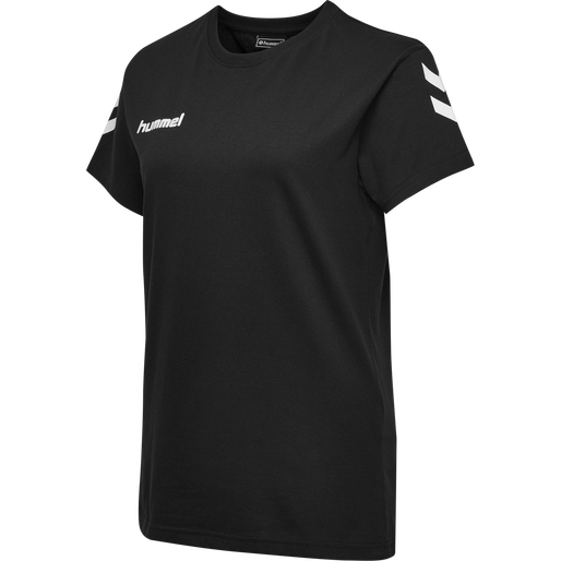 HMLGO COTTON T-SHIRT WOMAN S/S, BLACK, packshot