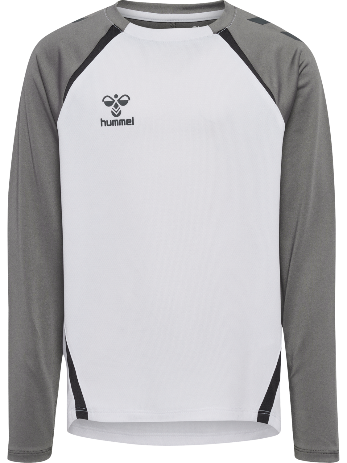 hmlLEAD 2.0 CREW SWEAT KIDS, WHITE/STEEL GRAY, packshot