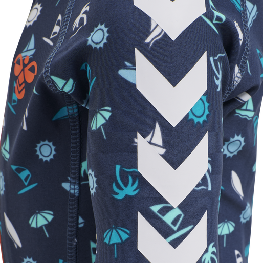 hmlBEACH SWIMSUIT, DARK DENIM, packshot