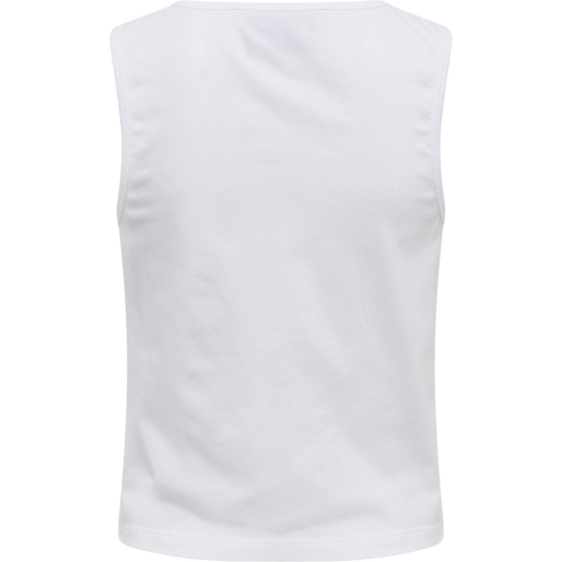 hmlIC TEXAS CROPPED TANKTOP, WHITE, packshot