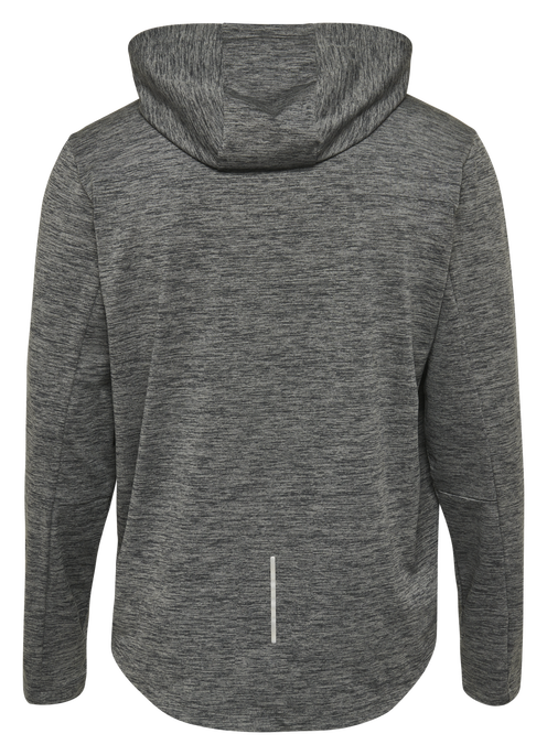 hmlASTON HOODIE, DARK GREY MELANGE, packshot