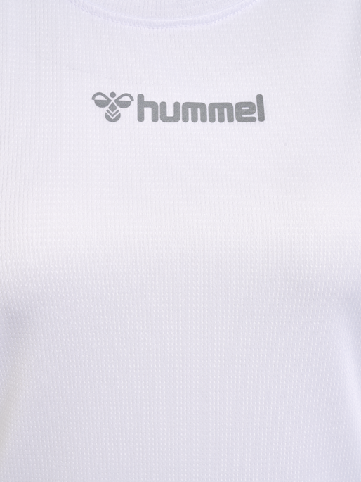 hmlRUN SINGLET S/L WOMAN, WHITE, packshot