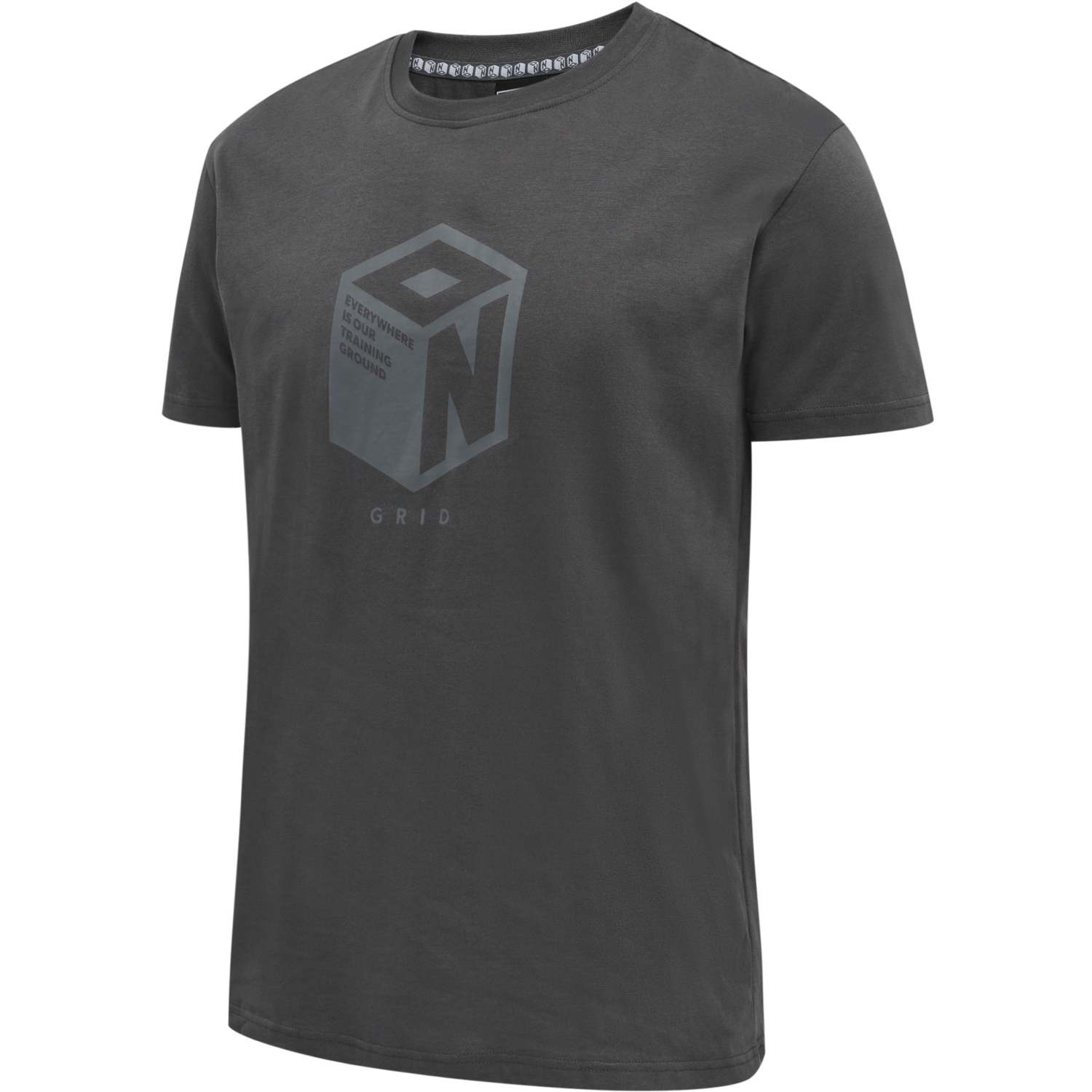 hmlPRO GRID COTTON T-SHIRT S/S, FORGED IRON, packshot