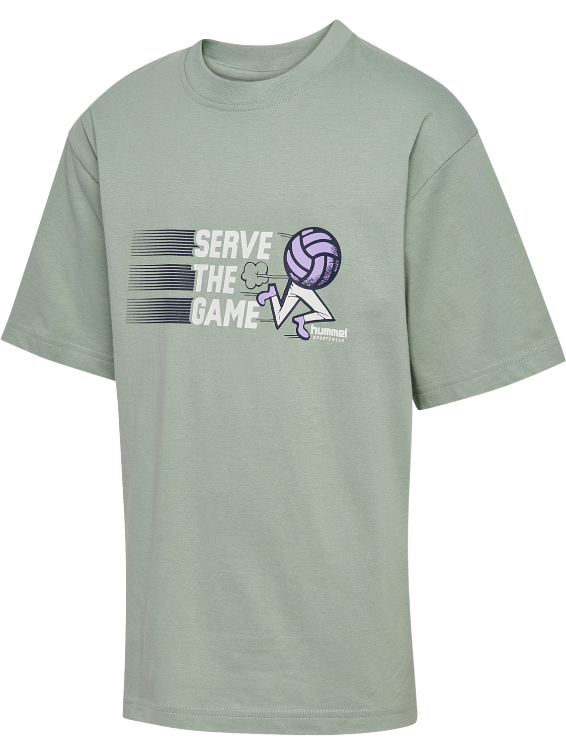 hmlJR LOOSE SET HS GRAPHIC, ICEBERG GREEN, packshot