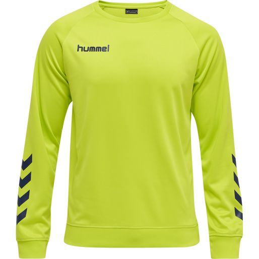 hmlPROMO POLY SWEATSHIRT, LIME PUNCH, packshot