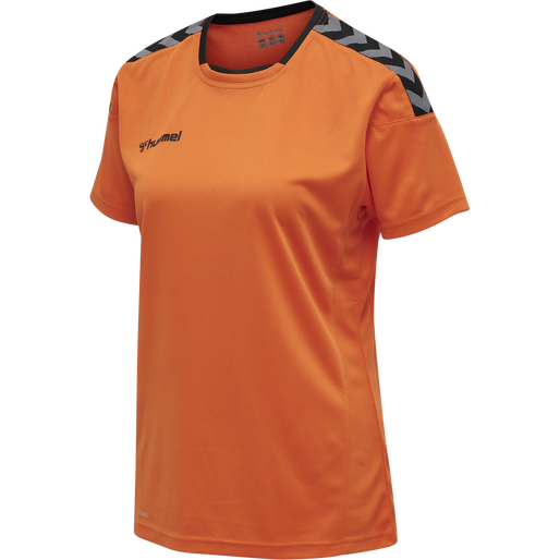 hmlAUTHENTIC POLY JERSEY WOMAN S/S, TANGERINE, packshot