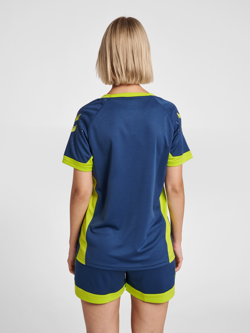 hmlLEAD WOMENS S/S POLY JERSEY, DARK DENIM, model