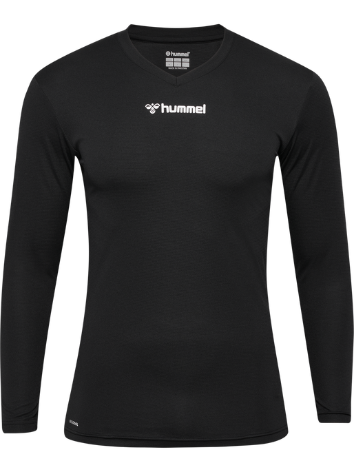 hmlBL ESSENTIAL TEE L/S, BLACK, packshot