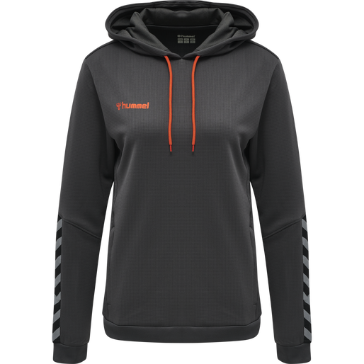 hmlAUTHENTIC POLY HOODIE WOMAN, ASPHALT hmlAUTHENTIC POLY HOODIE WOMAN, ASPHALT, packshot