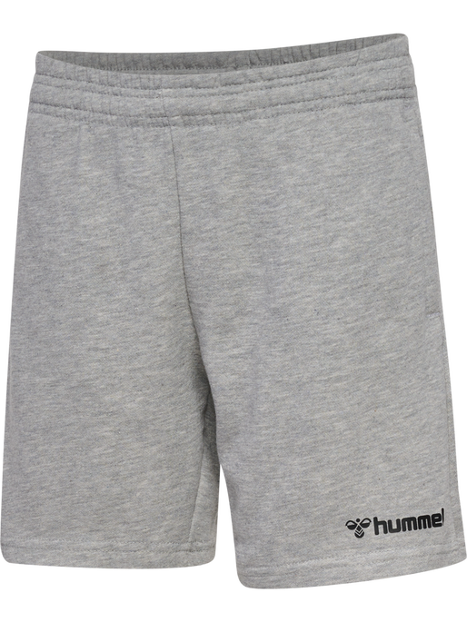 hmlMOVER COTTON BERMUDA SHORTS KIDS, GREY MELANGE, packshot