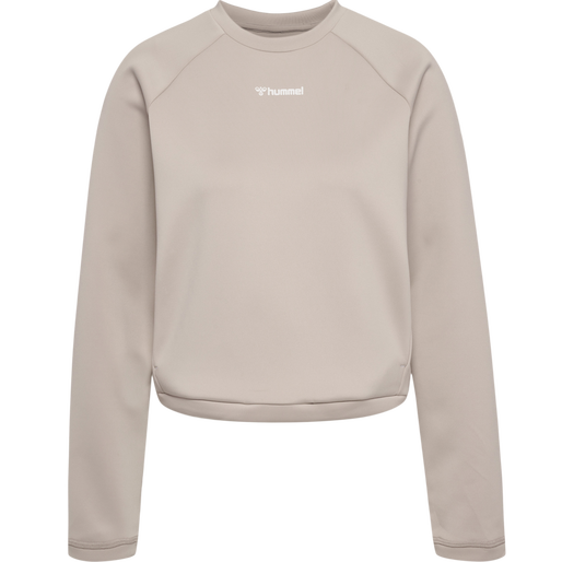 hmlMT KALU SHORT SWEATSHIRT, CHATEAU GRAY, packshot