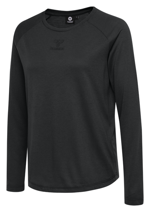 hmlVANJA T-SHIRT L/S, BLACK, packshot