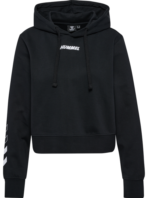 hmlELEMENTAL SHORT HOODIE WOMAN, BLACK, packshot