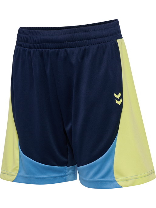 hmlJR GOAL BLOCK SHORTS, DRESS BLUES, packshot