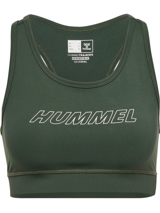 hmlTE FUNDAMENTAL SPORTS BRA, CLIMBING IVY, packshot