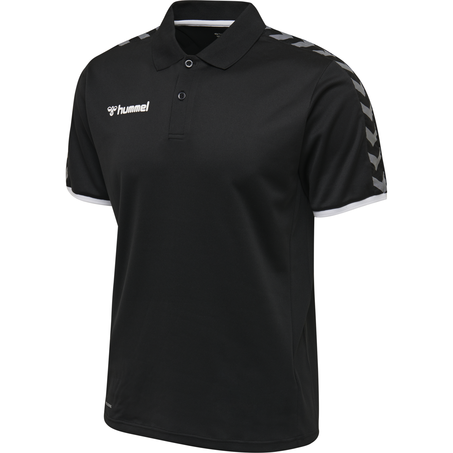 hmlAUTHENTIC FUNCTIONAL POLO, BLACK/WHITE, packshot