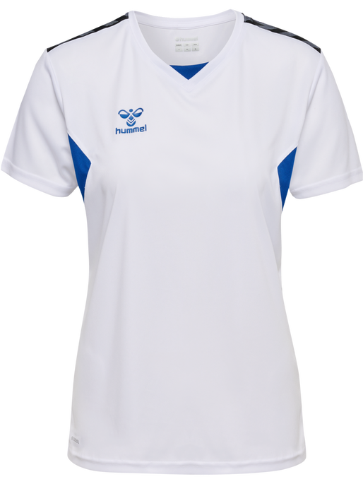 hmlAUTHENTIC PL JERSEY S/S WOMAN, WHITE/TRUE BLUE, packshot