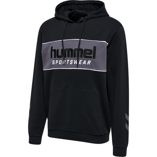 hmlLGC JULIAN HOODIE, BLACK, packshot