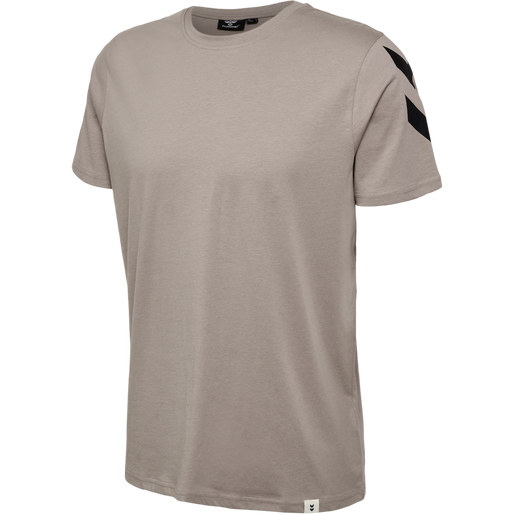 hmlLEGACY CHEVRON T-SHIRT, MOON ROCK, packshot