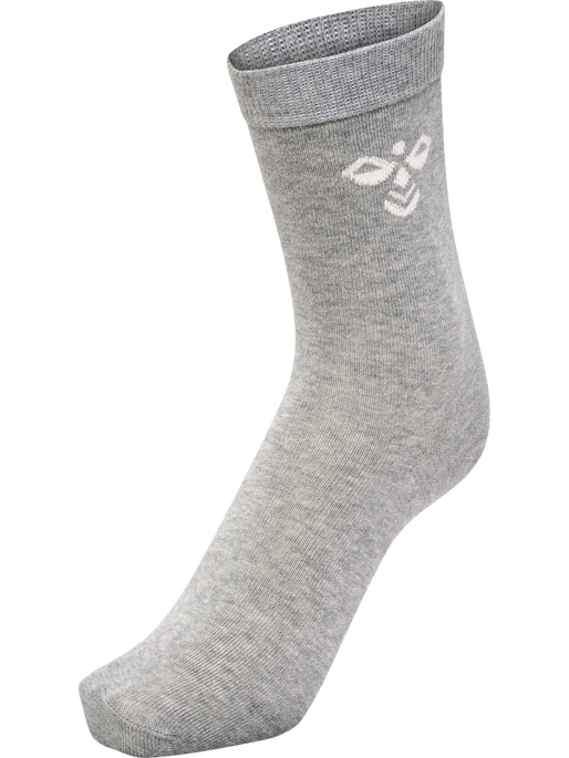 SUTTON 3-PACK SOCK, GREY MELANGE, packshot