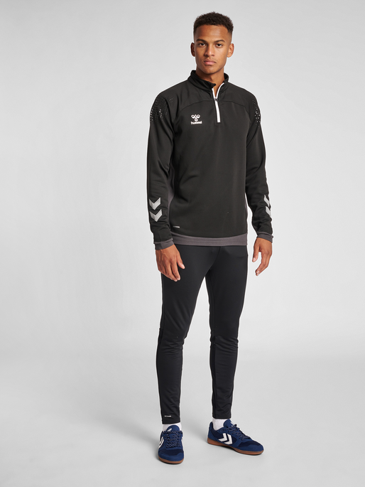hmlLEAD HALF ZIP, BLACK, model