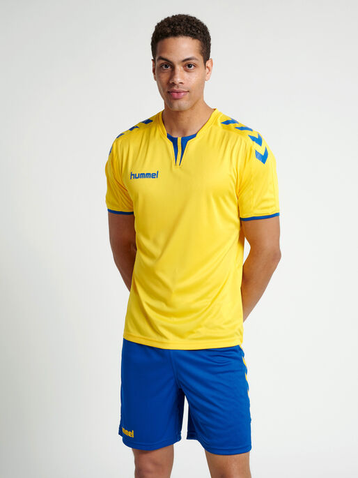 CORE SS POLY JERSEY, SPORTS YELLOW, model