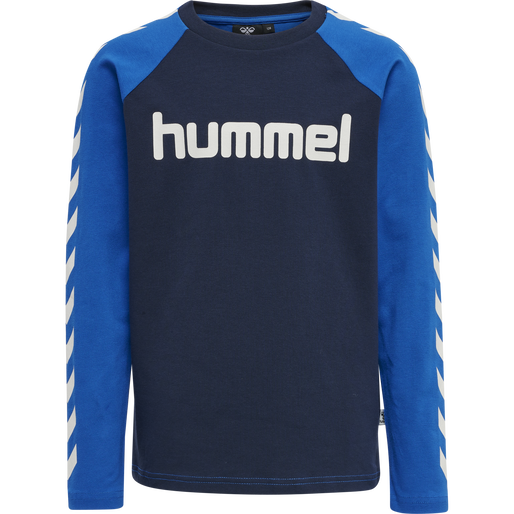 hmlBOYS T-SHIRT L/S, LAPIS BLUE, packshot