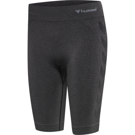 hmlCI SEAMLESS CYCLING SHORTS, BLACK MELANGE, packshot