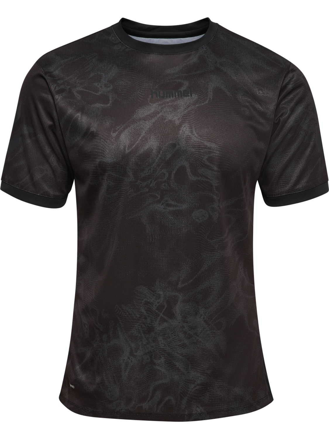 hmlBLAZE CLUB 26 GRAPHIC TEE, BLACK/ASPHALT, packshot