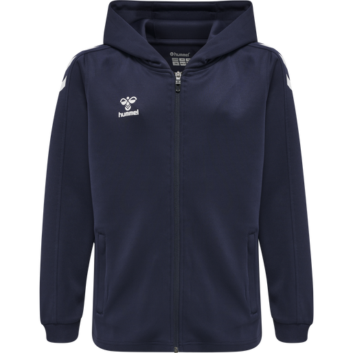 hmlCORE XK POLY ZIP HOOD SWEAT KIDS, MARINE hmlCORE XK POLY ZIP HOOD SWEAT KIDS, MARINE, packshot