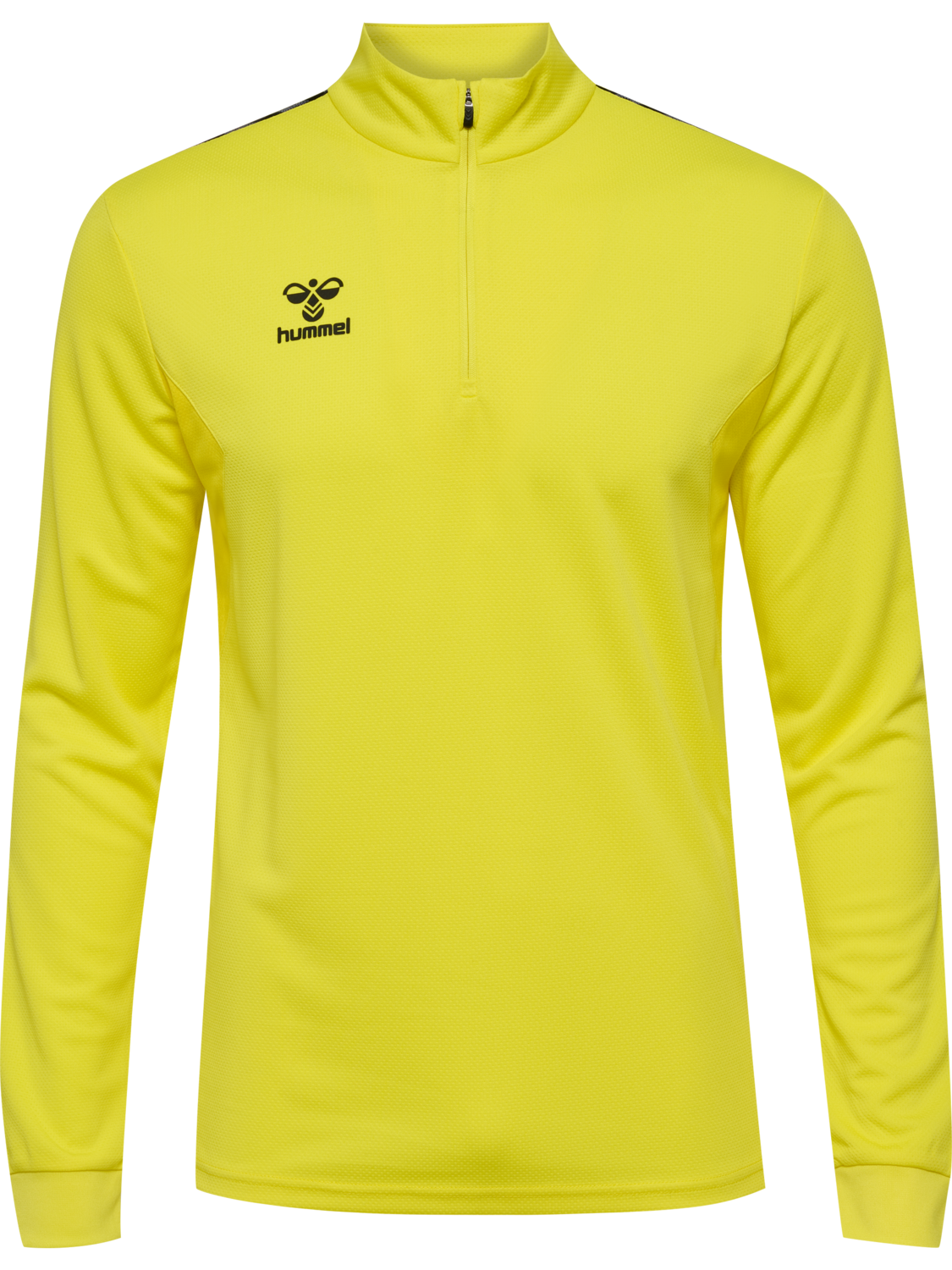 hmlAUTHENTIC HALF ZIP SWEAT, BLAZING YELLOW, packshot