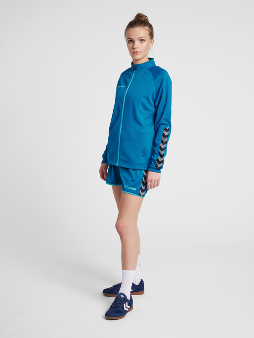 hmlAUTHENTIC WOMEN POLY ZIP JACKET, CELESTIAL, model