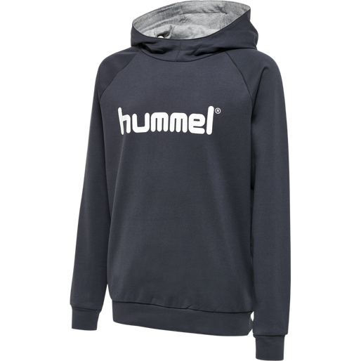 HUMMEL GO KIDS COTTON LOGO HOODIE, INDIA INK, packshot