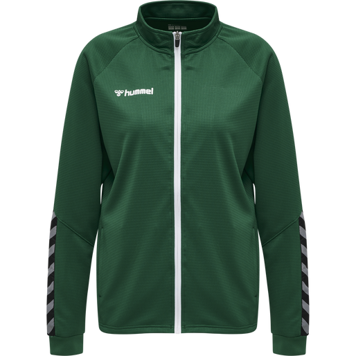 hmlAUTHENTIC WOMEN POLY ZIP JACKET, EVERGREEN, packshot