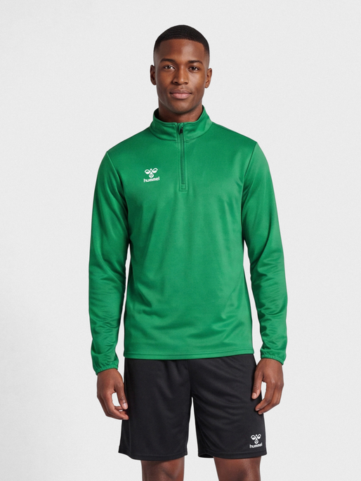 hmlESSENTIAL HALF-ZIP, JELLY BEAN, model