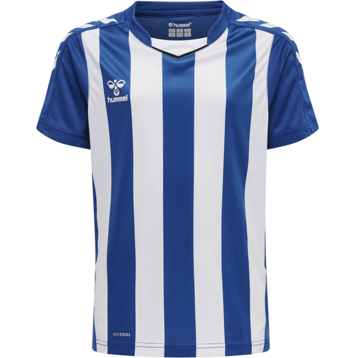 hmlCORE XK STRIPED JERSEY S/S KIDS, TRUE BLUE/WHITE, packshot
