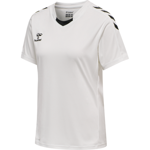 hmlCORE XK POLY JERSEY S/S WOMAN, WHITE, packshot