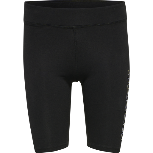 hmlTE MAJA MW COTTON TIGHT SHORTS, BLACK, packshot