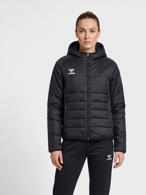 hmlGO QUILTED HOOD JACKET WOMAN, BLACK, model