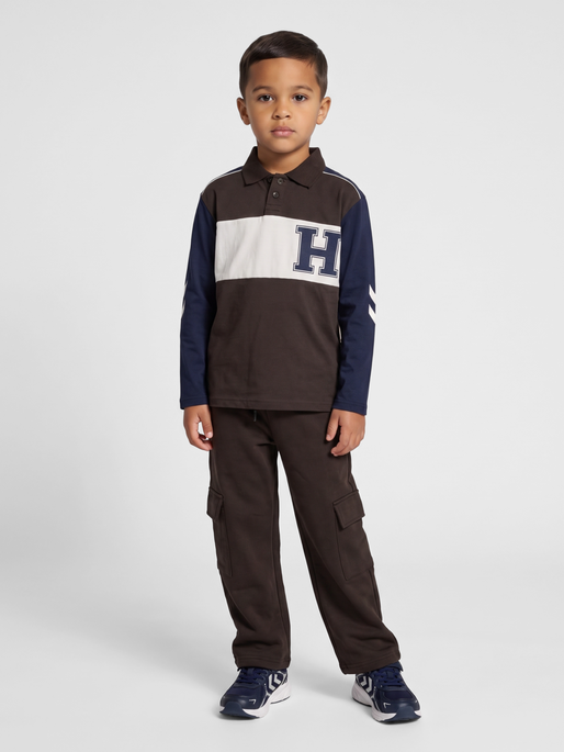 hmlROBIN JERSEY POLO L/S, TURKISH COFFEE, model