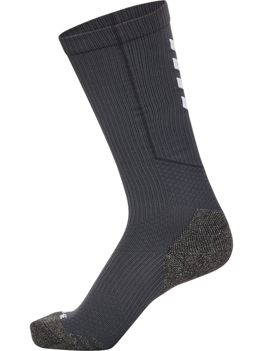 hmlPRO TRAINING SOCKS HIGH, ASPHALT/WHITE, packshot