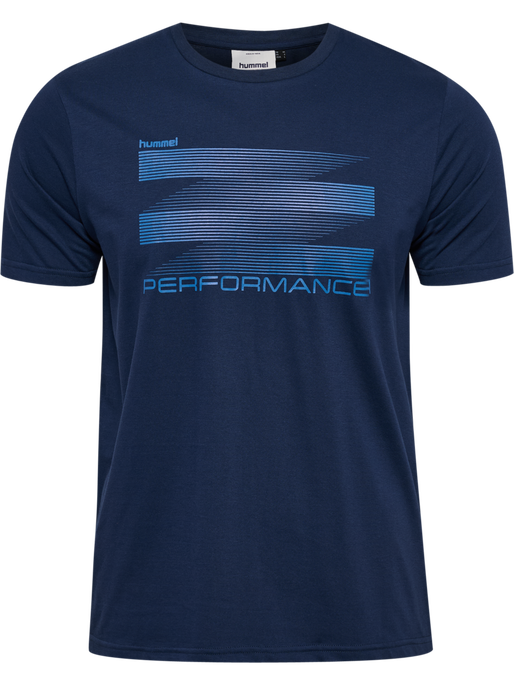 hmlPULSE GRAPHIC T-SHIRT S/S, DRESS BLUES, packshot