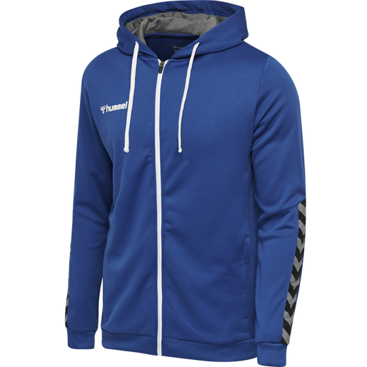 hmlAUTHENTIC KIDS POLY ZIP HOODIE, TRUE BLUE, packshot