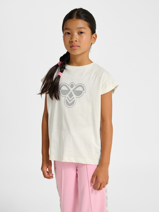 hmlJR REG T-SHIRT S/L BIG BEE, BLANC DE BLANC, model