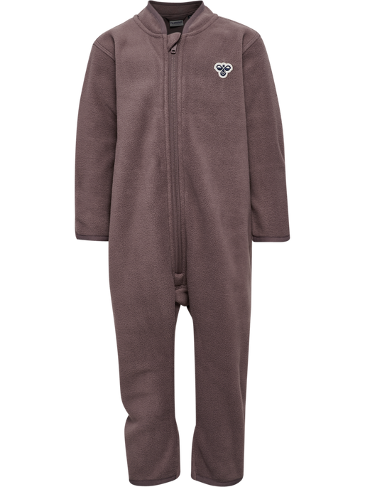 hmlMINI FLEECE ZIP SUIT BEE, PEPPERCORN, packshot