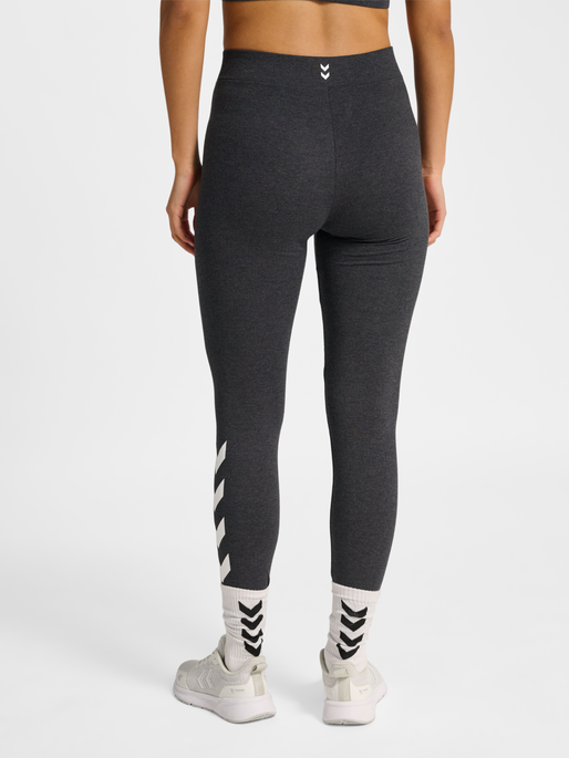 hmlPULSE LOGO MW TIGHTS, BLACK MELANGE, model